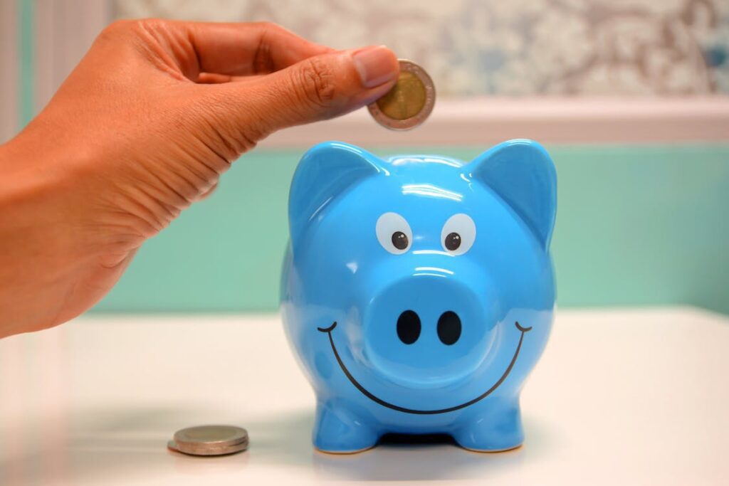 a piggy bank with going in it