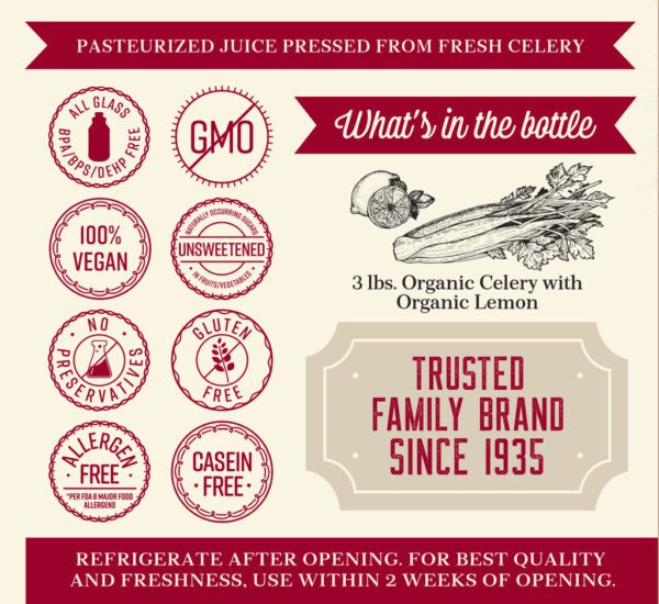 Lakewood Organic Pure Celery Juice | 32oz - Image 2