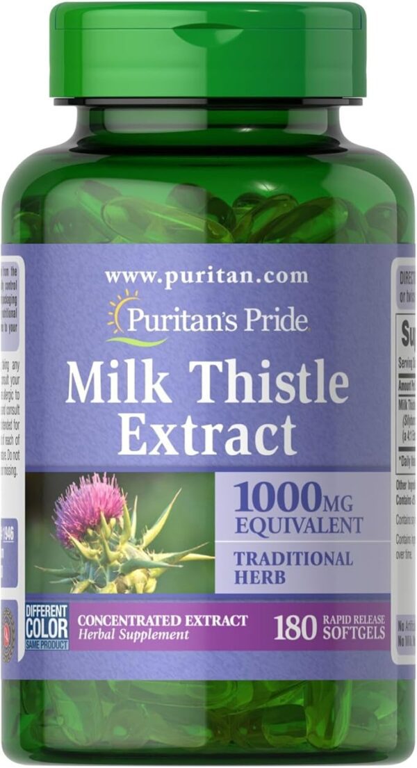 image showing Puritan's Pride Milk Thistle Extract