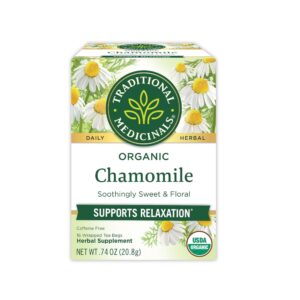 A picture of traditional medicinal organic chamomile tea