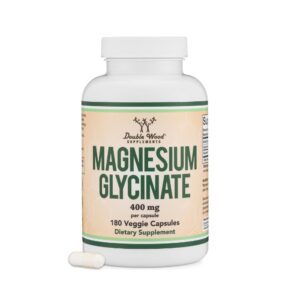 A picture of double wood magnesium glycinate in a plain background