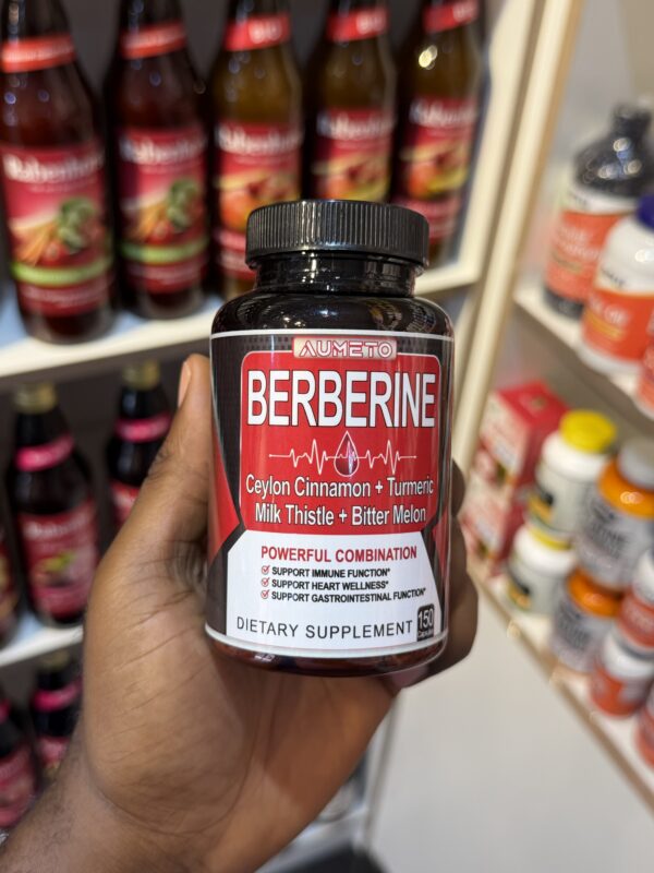 Autometo Berberine Supplement - Enhanced with Ceylon Cinnamon, Turmeric, Milk Thistle & Bitter Melon - 150 count - Image 2