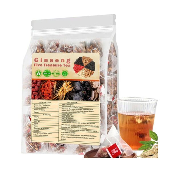 A picture of five treasure ginseng tea