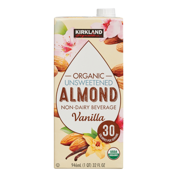 Kirkland organic almond milk unsweetened