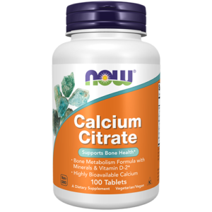 NOW Calcium Citrate for bone health.